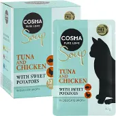 Cosma 24x40g Soup tonnikala, kana & bataatti Kissanruoka
