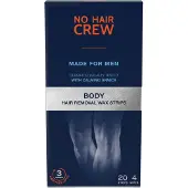 No Hair Crew Hair Removal Wax Strips, 20 Strips
