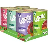 Wow Dog 24 x 400 g säästöpakkaus lohi Adult koiran märkäruoka