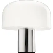 Flos Design-pöytävalaisin Bellhop Glass T, himmennettävä, Kromi/hopea, Olohuone/ruokailutila, Alumiini