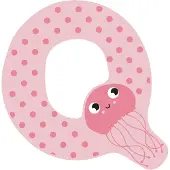 Small Foot - Wooden Animal Children's Letter - Q