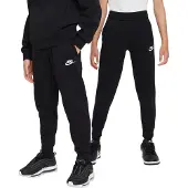 Nike Housut 'Club Fleece' musta / valkoinen