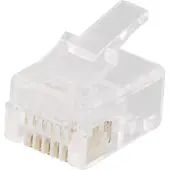 Deltaco – Modulaariliitin RJ12, 6P6C, 20 kpl pakkaus, läpinäkyvä (MD-2A)