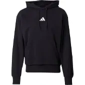 Adidas Urheilullinen collegepaita 'Essentials Feelcozy' musta / valkoinen