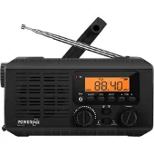 Powerplus AM/FM-radio aurinkodynamo Ox taskulamppu varavirtalähde hätätilanteisiin