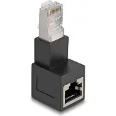 DeLOCK 87862, RJ45, Musta, Uros, Kulmikas, Cat6a, Kulta
