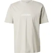 Adidas Toiminnallinen paita 'Essentials Linear' vaaleanharmaa / valkoinen