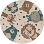 Home Collection Hanse Home lasten matto Animal Party 100x100 cm