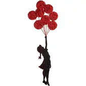 Wallxpert metallinen seinäkoriste Banksy-11-1, 100 cm