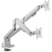 Roline LCD double arm , table mount, gas spring, 5 pivot points, silver