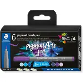 Staedtler Pigment Arts Brush Pen 6-setti Blue/Violet