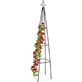 Relaxdays Puutarhagrilli "Tower" 204x38x38cm, musta väri