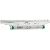Linex RR1000, Mittasuhdeviivain, Polystyreeni, Vihreä, Läpinäkyvä, cm, tuuma, mm, 300 mm, 1 kpl (100411018)