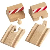 BRIO World 33385 - Pys hdys- ja ramppirata - 4-osainen puinen lelujunatarvike lapsille 3-vuotiaista yl sp in