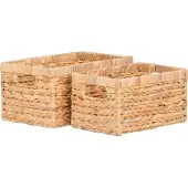 House Nordic Siva - Baskets, Water Hyacinth, Natural, Set Of 2 - 18X24X35CM