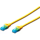 Digitus UTP -kytkentäkaapeli, cat. 5e, 5m, PVC, keltainen