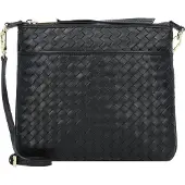 Abro Piuma Crossbody-laukku Nahka 26 cm Musta