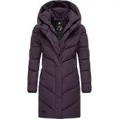 Ragwear Pitkä talvitakki 'Natalka' tummanvioletti