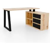 ADRK Furniture Kirjoituspöytä Iwo II, ruskea/musta