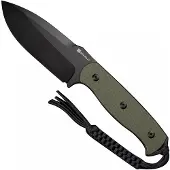 SENCUT Toxodon S24036-2 Black, Green G10, fixed knife