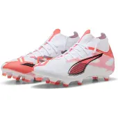 Puma Ultra 5 Match + FG/AG Unlimited - Valkoinen/Musta/Hehkuva punainen Nainen, koko 42