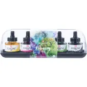 Royal Talens Nestemäinen akvarelli - - Ecoline - Päävärit - 5 pulloa 30 ml - Hajusteeton
