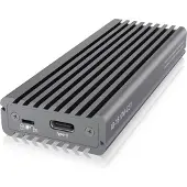 Raidsonic 60509 M.2 NVMe SSD -kotelo, 1-paikkainen, USB 3.2 Gen 2, USB-C, harmaa