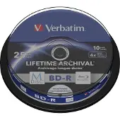 Verbatim M-Disc 4x BD-R -levy - 25 Gt:n kapasiteetti - 10 karaa - 4x kirjoitusnopeus