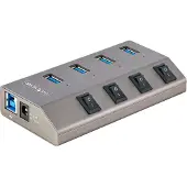 StarTech.com 4-pt USB Hub w/On/Off Switches (5G4AIBS-USB-HUB-EU)