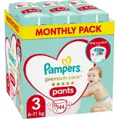 Pampers Premium Pants nappies Size 3, 6-11kg, 144pcs