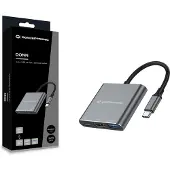 Conceptronic DONN18G, Langallinen, USB 3.2 Gen 1 (3.1 Gen 1) Type-C, 100 W, Harmaa, 5 Gbit/s, 4K Ultra HD