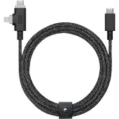 Native Union Belt Cable Duo Pro 240W (USB-C to USB-C & Lightning) Latauskaapeli