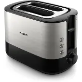 Philips Viva Collection HD2637/90 toaster 2 slice(s) Black, Stainless steel