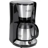 Russell Hobbs Adventure 24020-56 8 kupin -kahvinkeitin termoskannulla, musta, hopea