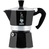 Bialetti Moka Express -mutteripannu, 1 kuppi, alumiini, musta
