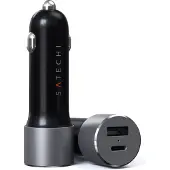 Satechi autolaturi PD 1xUSB-C ja 1xUSB-A yhteensä 72 wattia, musta