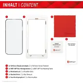 Displex 01842, Apple, iPhone 15/ iPhone 15 Pro, Asennus kuivana, Iskunkestävä, Naarmuuntumisenkestävä, Pölynkestävä, Läpinäkyvä, 1 kpl