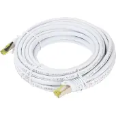 Goobay RJ45 välijohto CAT 6A S/FTP (PiMF), 500 MHz, CAT 7 raakakaapelilla, valkoinen
