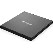 Verbatim Ultra HD 4K Slimline, ulkoinen 4x polttava Blu-ray-asema, 3.2 Gen1 USB-C, musta