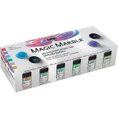 Creativ Company Magic Marble Värisarja marmorointiin Metallic Colours 6 x 20 ml