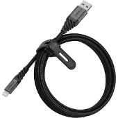 Otterbox Premium USB-A – Lightning -kaapeli, 2 m, musta