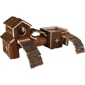 Trixie - Natural Living Frida Tunnel System Brown 47 x 22 x 15 cm - Pieneläimet - Pesät ja häkkitarvikkeet - Kanin talot ja pieneläintalot