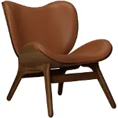 UMAGE A Conversation Piece Lepotuoli Dark Oak/Hope Leather Cognac