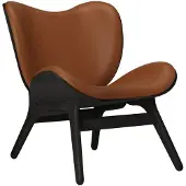 UMAGE A Conversation Piece Lepotuoli Black Oak/Hope Leather Cognac