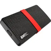 Emtec X200, 1 TB, USB Type-C, 3.2 Gen 1 (3.1 Gen 1), 450 MB/s, Musta, Punainen (ECSSD1TX200)