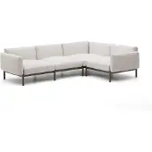 Kave Home Sorells-ulkosohva beige/vihreä 266 x 190 cm