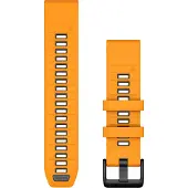 Garmin QuickFit silikoniranneke 22 mm, oranssi/grafiitti