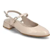 Wonders for woman. B-9703_2024_6610 Oriana nude leather shoes (37), 1 to 3 cm, Buckle, Casual, Classic, Patent Leather