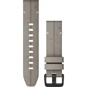 Garmin QuickFit 20mm -kellonhihna Mudanharmaa mokkanahka