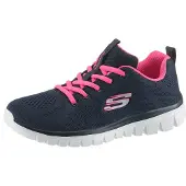 SKECHERS Matalavartiset tennarit 'Graceful Get Connected' laivastonsininen / harmaa / vaaleanpunainen